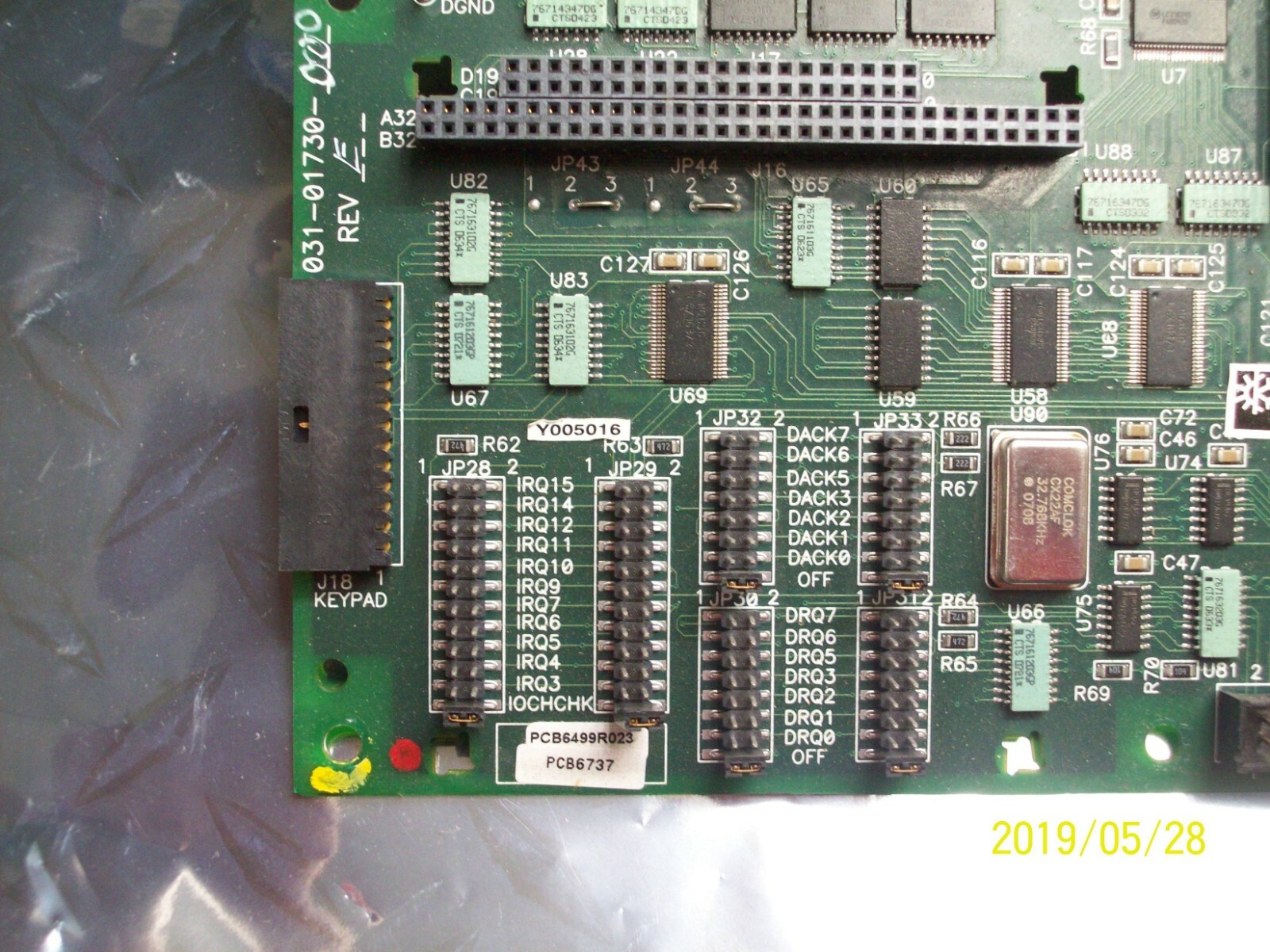 YORK 031-01730-000 REV E CHILLER CONTROL CIRCUIT BOARD (see description)