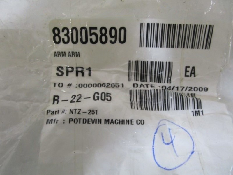 LOT OF 4 POTDEVIN MACH CO. ARM NTZ-251 NSNP