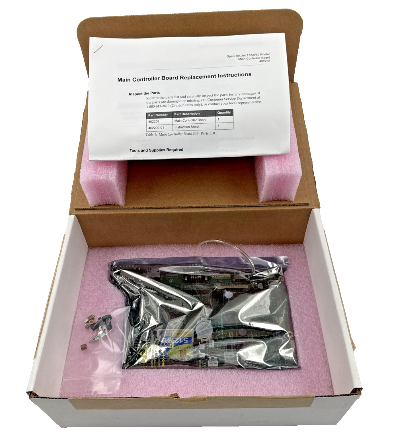 NEW OPEN BOX VIDEO JET 402258 MAIN PCB SPARE 17/50/70