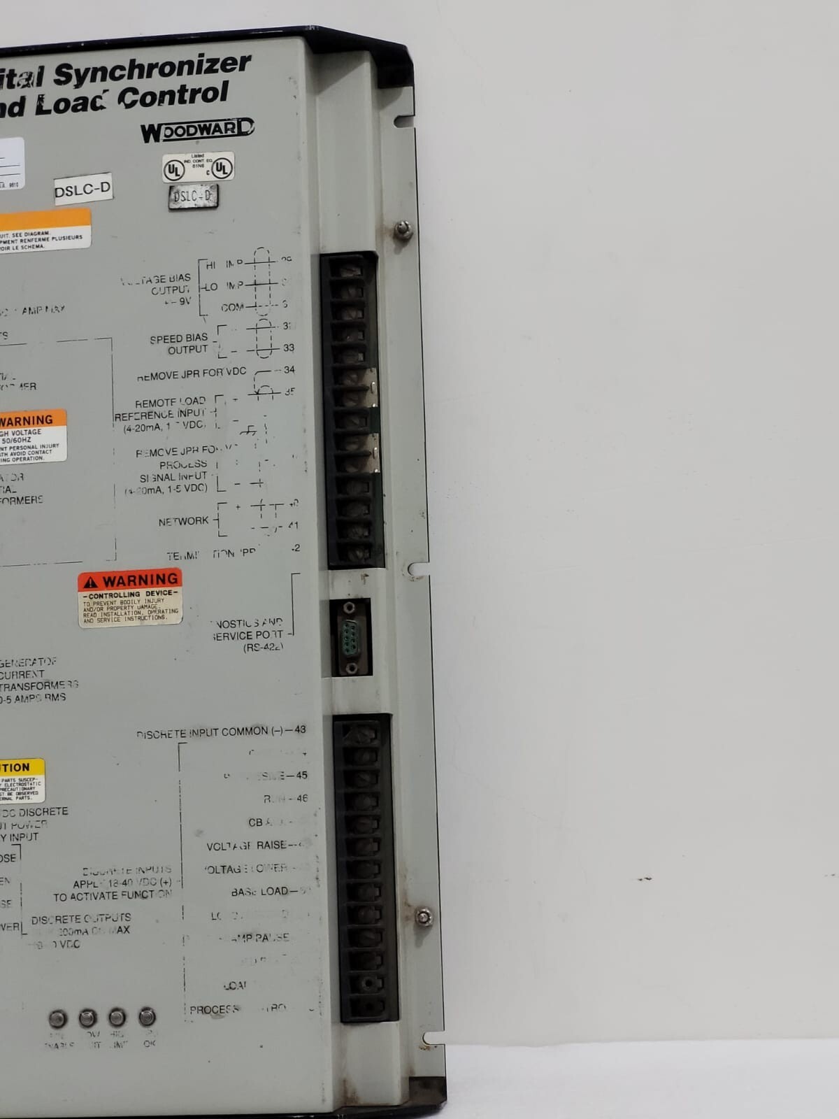 WOODWARD 9905-797 DIGITAL SYNCHRONIZER AND LOAD CONTROL REV.B DSLC-D