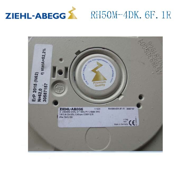 One New Ziehl-abegg RH50M-4DK.6F.1R Fan 230/400V 500mm Inverter Cooling Fan