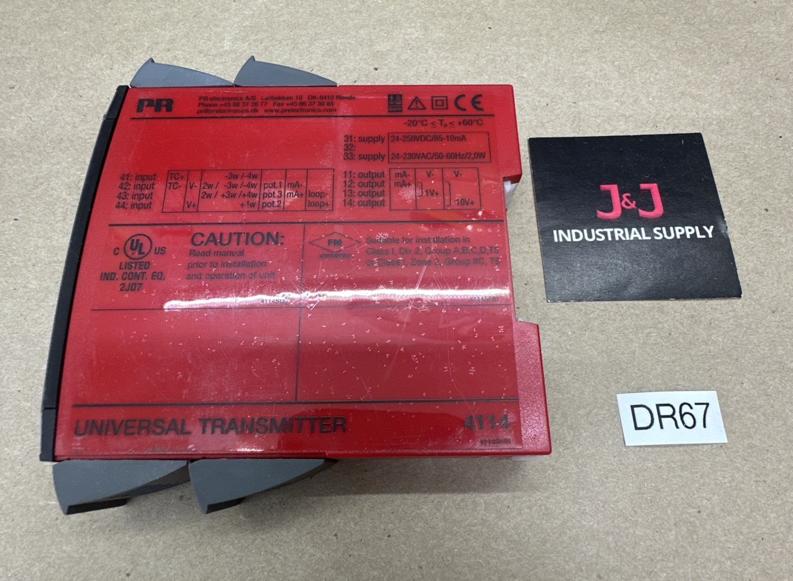 NEW SURPLUS PR Electronics 4114 Universal Transmitter 0-1300°C 4-20mA + WARRANTY