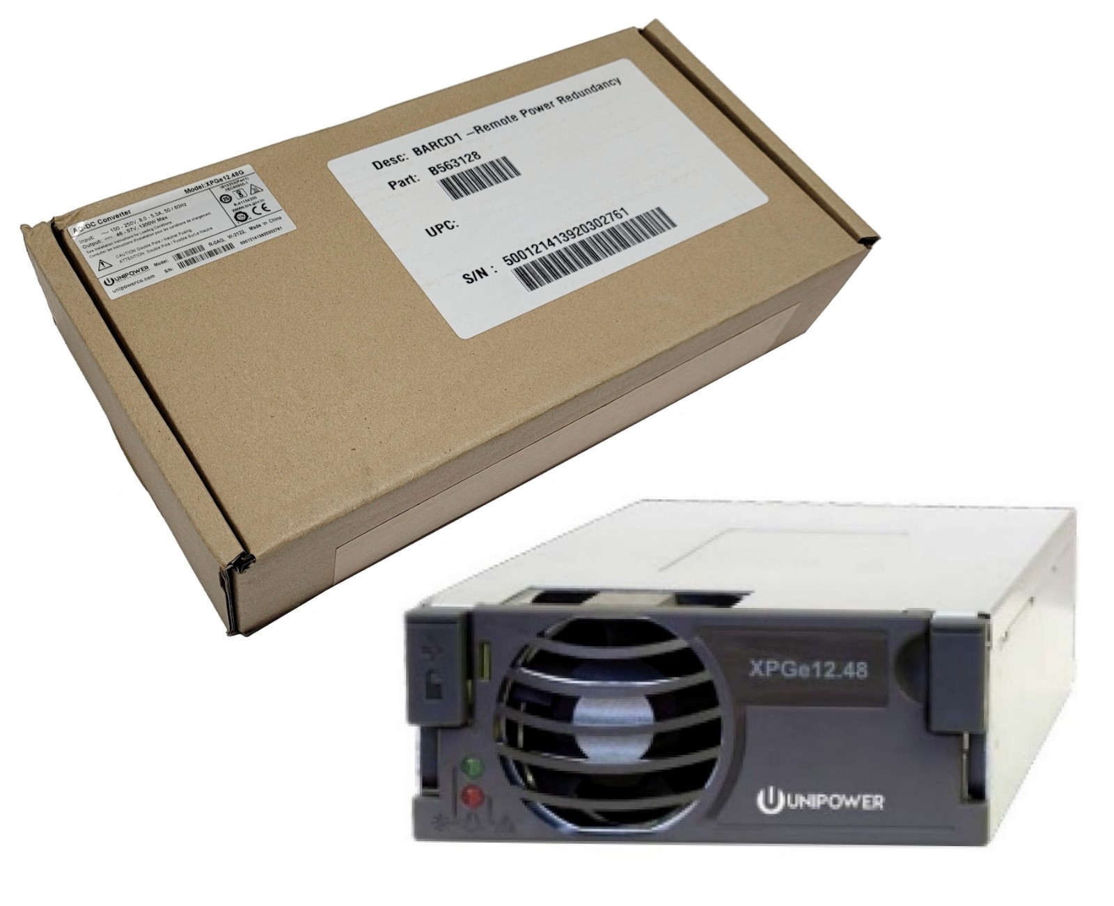 NEW! ~ Unipower XPGe12.48G 48v 25a 1200w AC DC Converter Rectifier