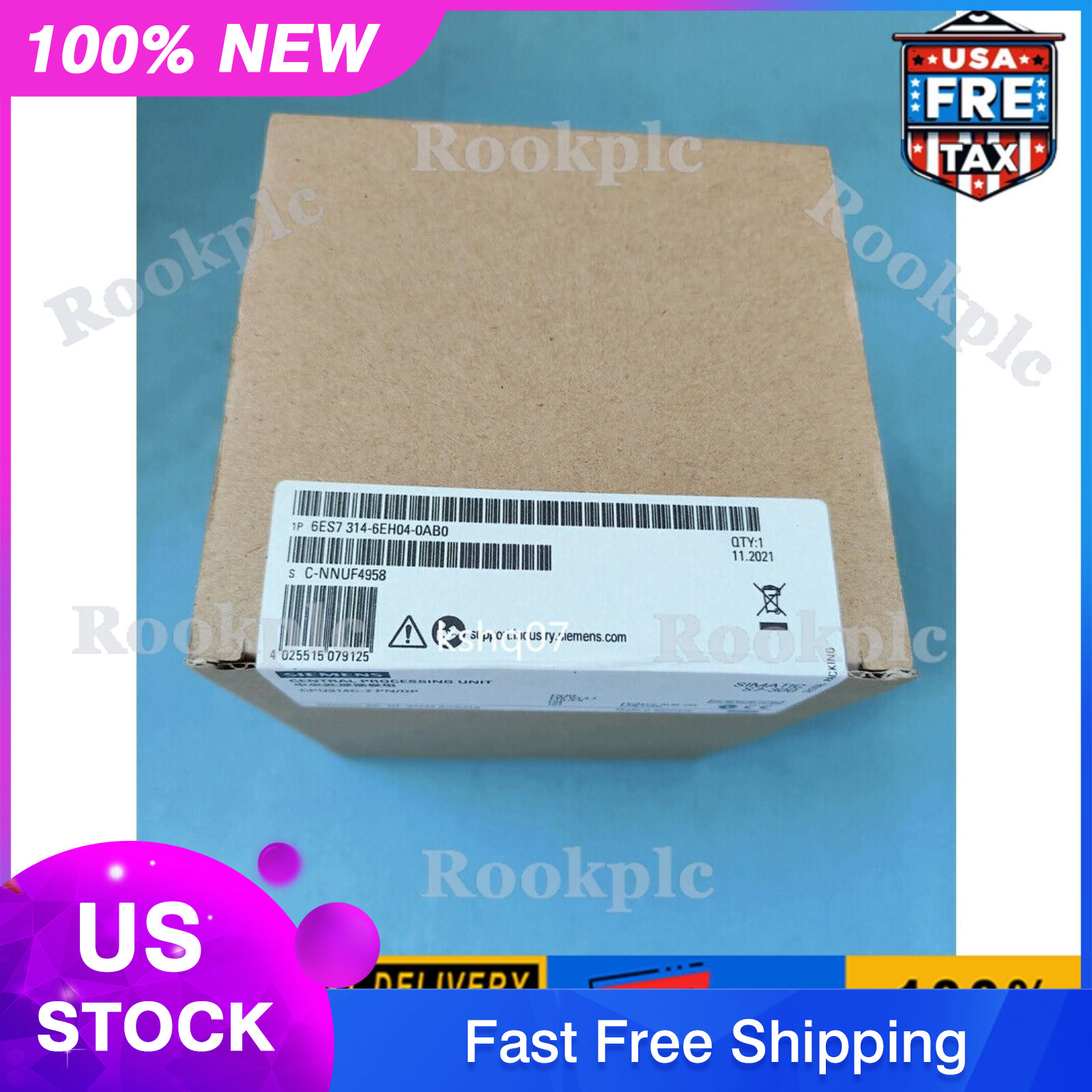 New Siemens 6ES7314-6EH04-0AB0 S7-300, CPU 314C-2PN/DP 6ES7 314-6EH04-0AB0
