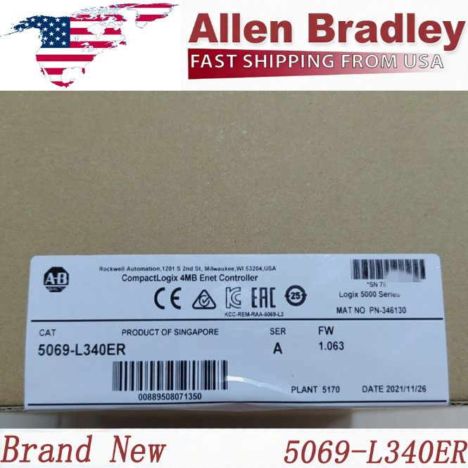 NEW Unopened 5069-L340ER AB CompactLogix 5380 Controller 5069L340ER