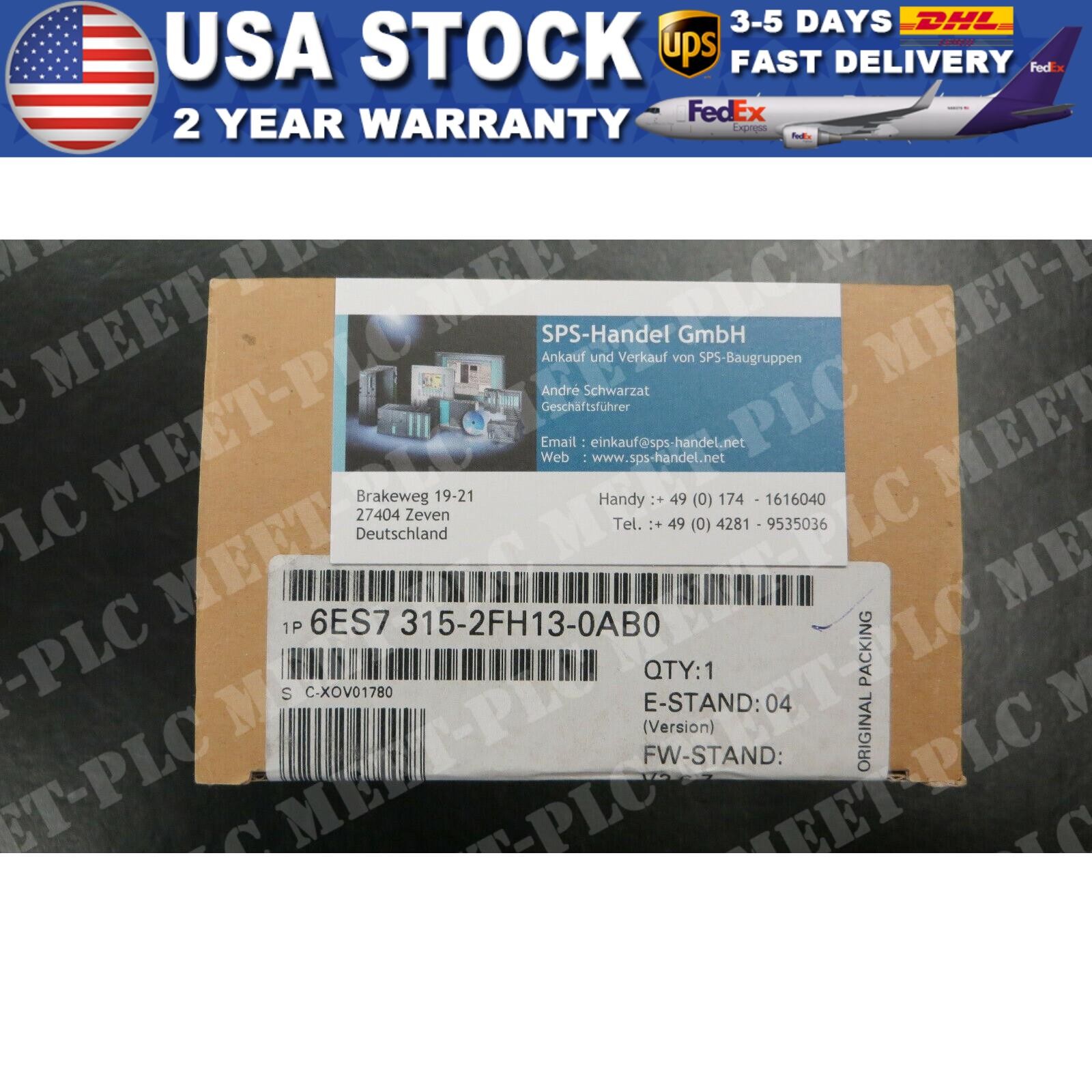 6ES7 315-2FH13-0AB0 / 6ES7315-2FH13-0AB0 / CPU 315F-2PN/DP / NEW / Seal & VAT –