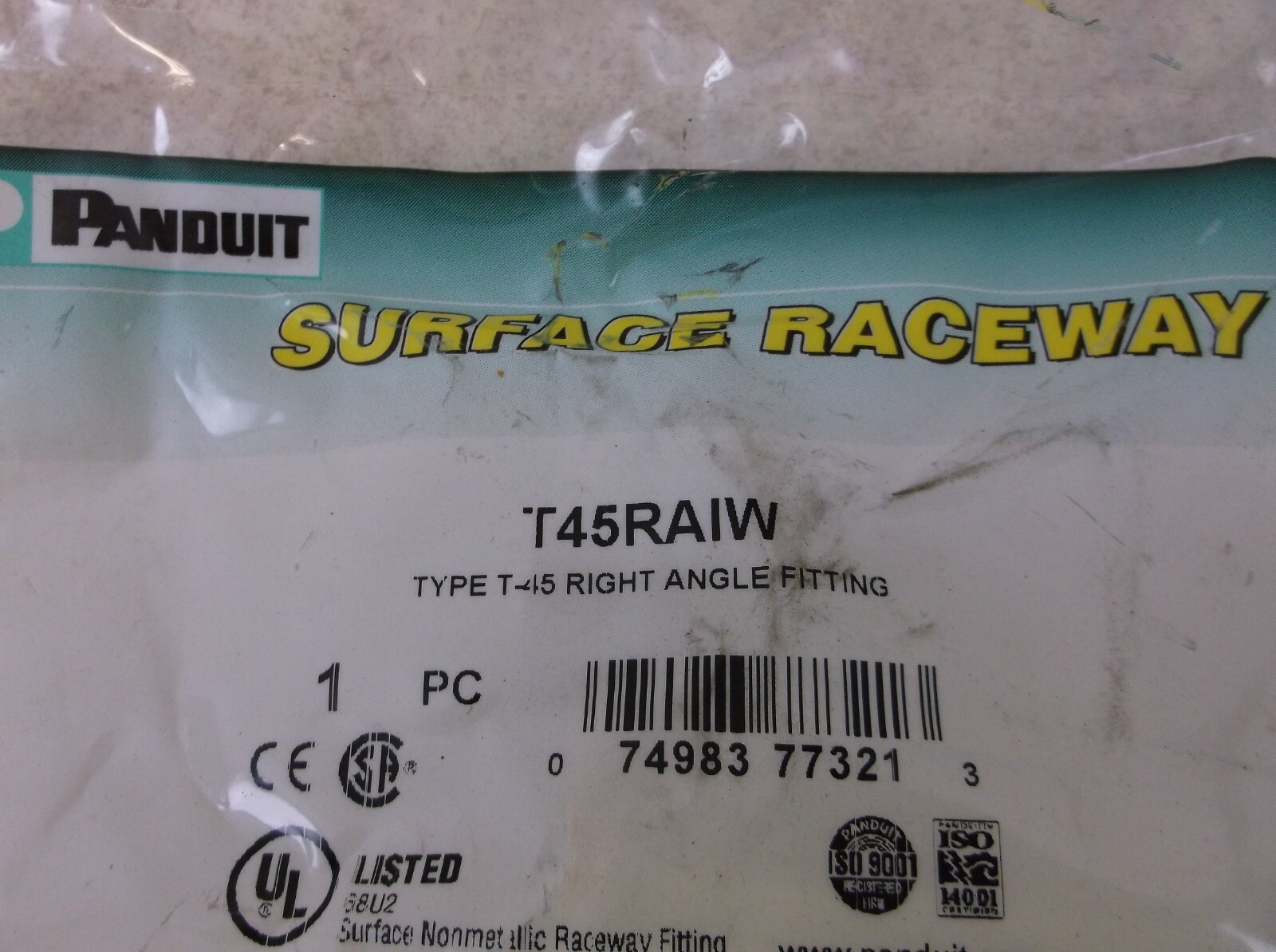 PANDUIT, T45RAIW, RIGHT ANGLE FITTING, F0725