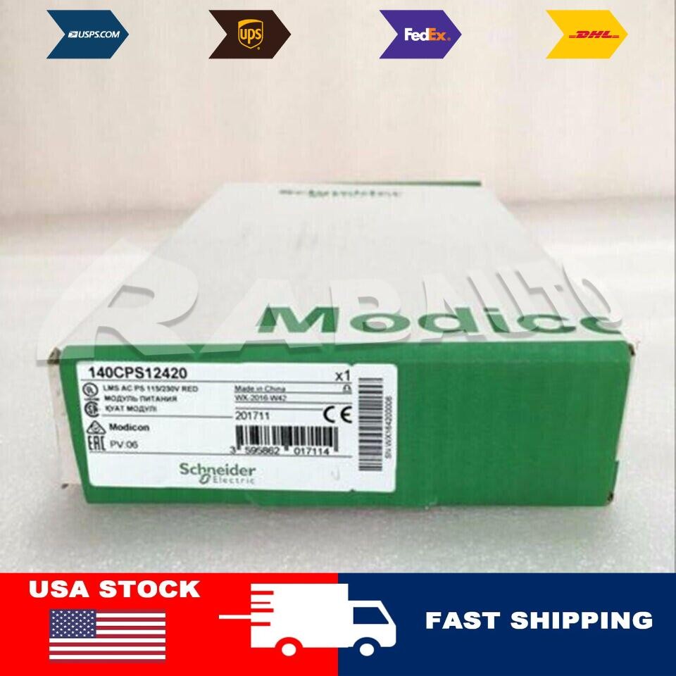 New In Box Schneider 140CPS12420 140 CPS 12420 PLC Power Supply Free Shipping