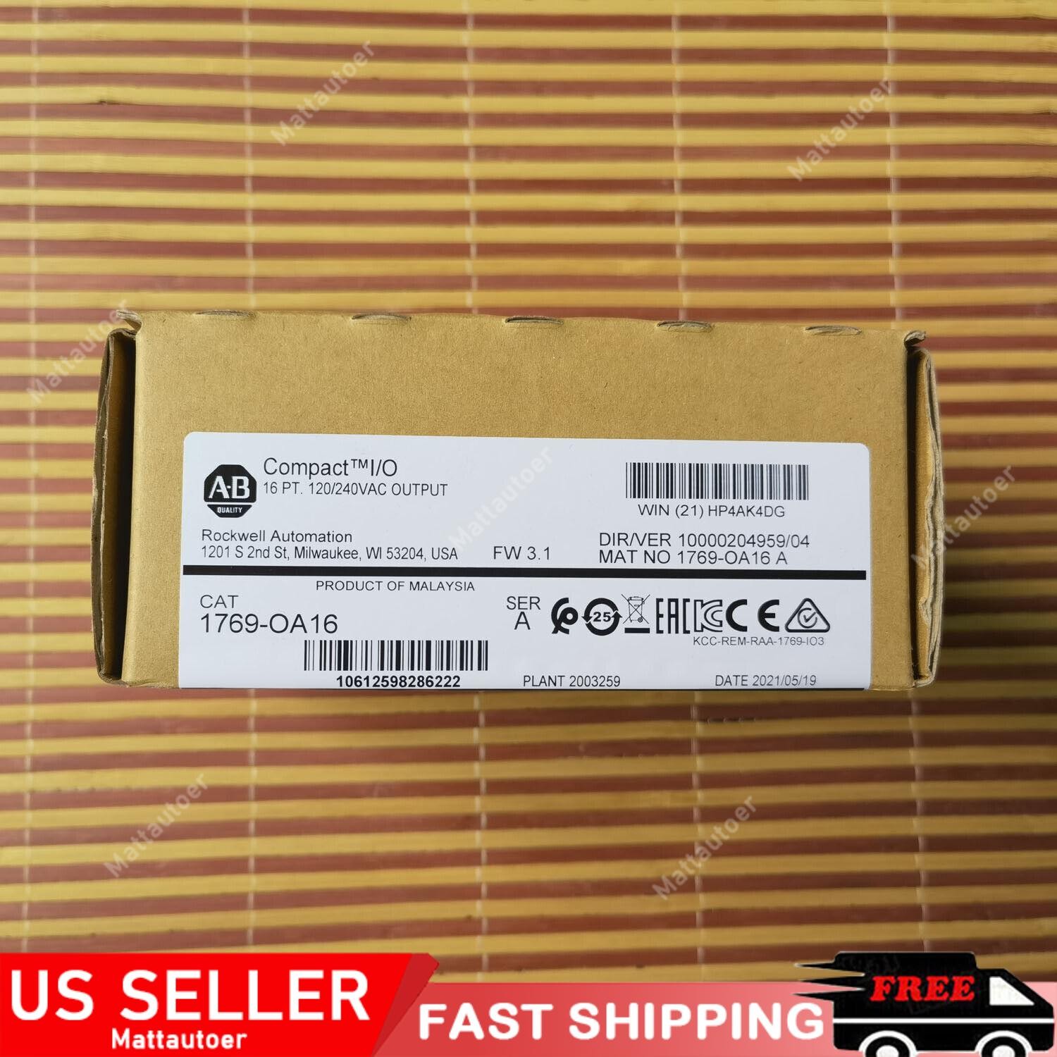 New Allen-Bradley AB 1769-OA16 SERA Compact 16 Point Output Module1769OA16
