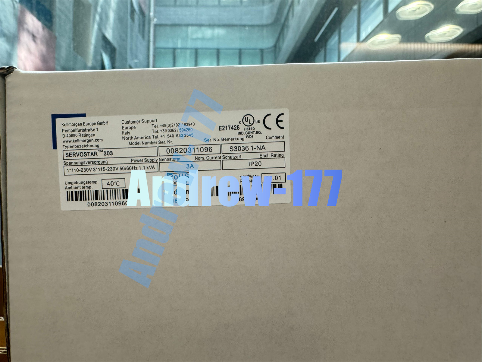 Kollmorgen Servostar 303 S30361-NA Servo Drive New Servostar 303 S30361NA by DHL