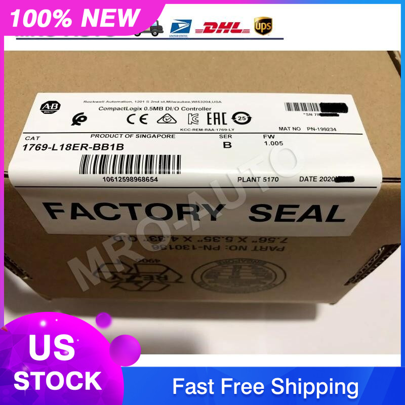 New Factory Sealed AB 1769-L18ER-BB1B /B CompactLogix 0.5MB DI/O Controller