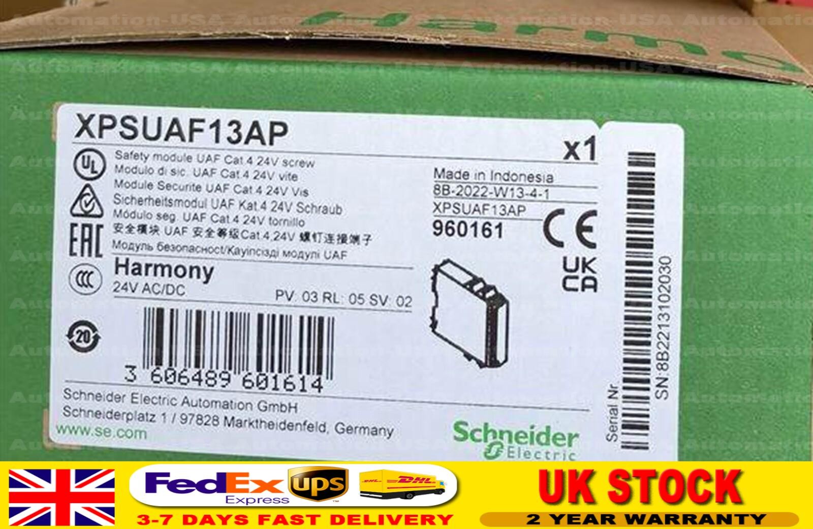 NEW Schneider Safety Relay XPSUAF13AP US Free TAX