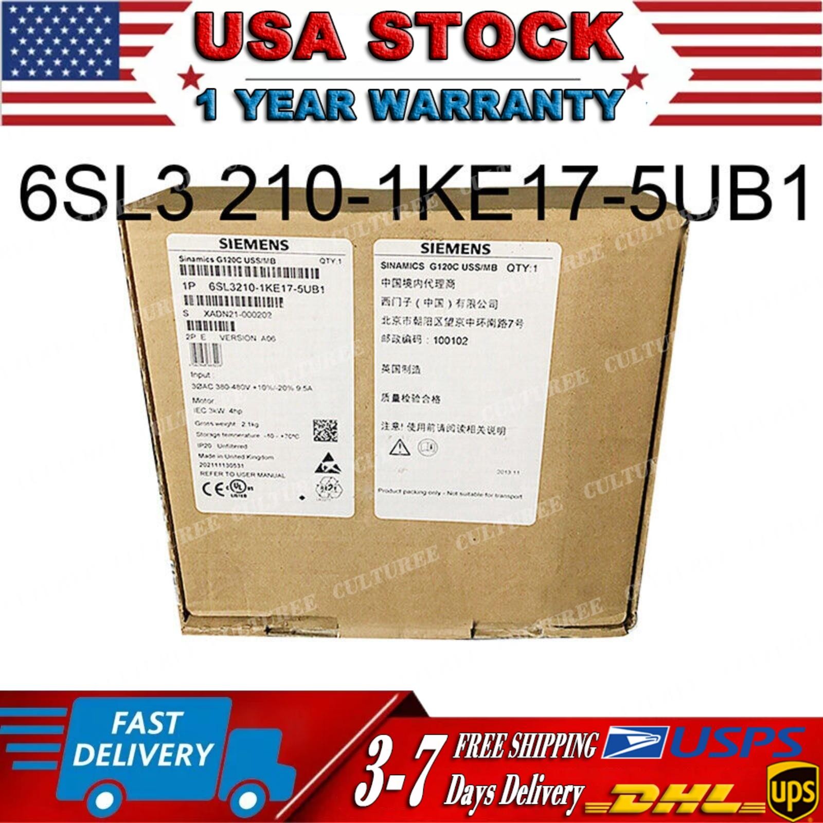 New Siemens 6SL3210-1KE17-5UB1 G120C RATED POWER 3,0KW 6SL3 210-1KE17-5UB1