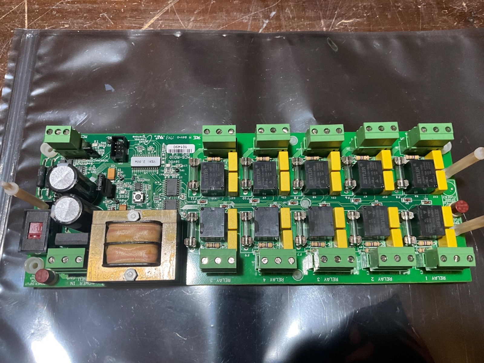 Micro Control Systems MCS-RO10 Circuit Board Version 2.00e 10 Relay Outlet