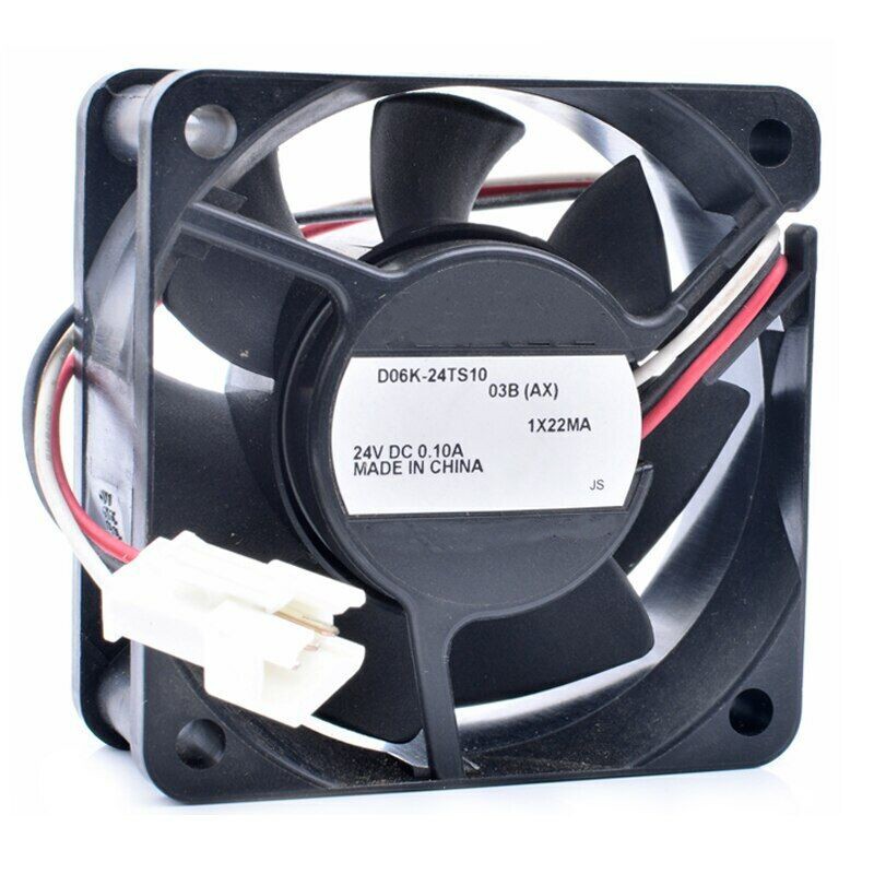 D06K-24TS10 6cm 6025 60x60x25mm 3 pin 24V 0.10A quiet inverter cooling fan