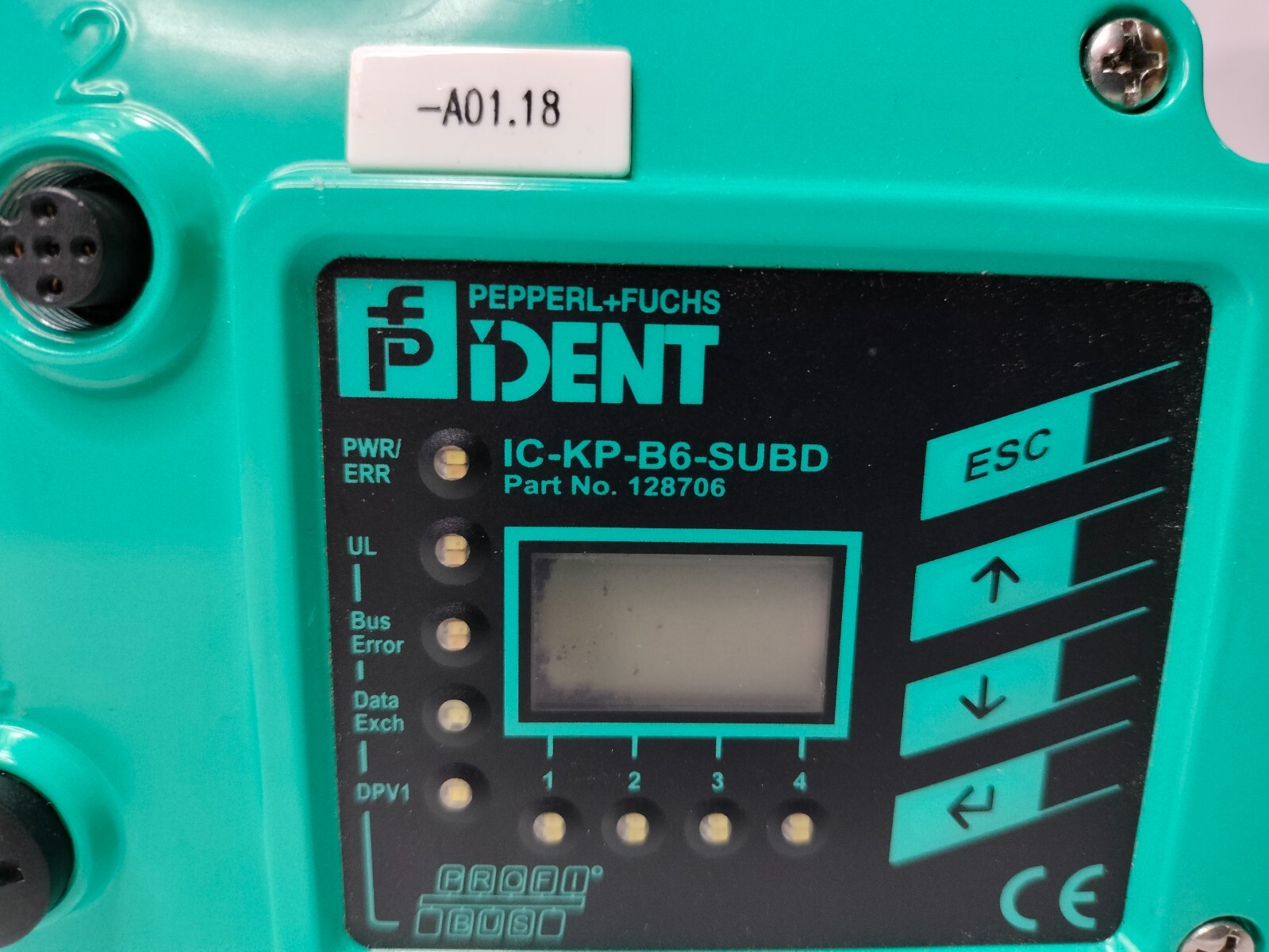 Pepperl & Fuchs Ident IC-KP-B6-SUBD ICKPB6SUBD 128706 Control Interface Unit