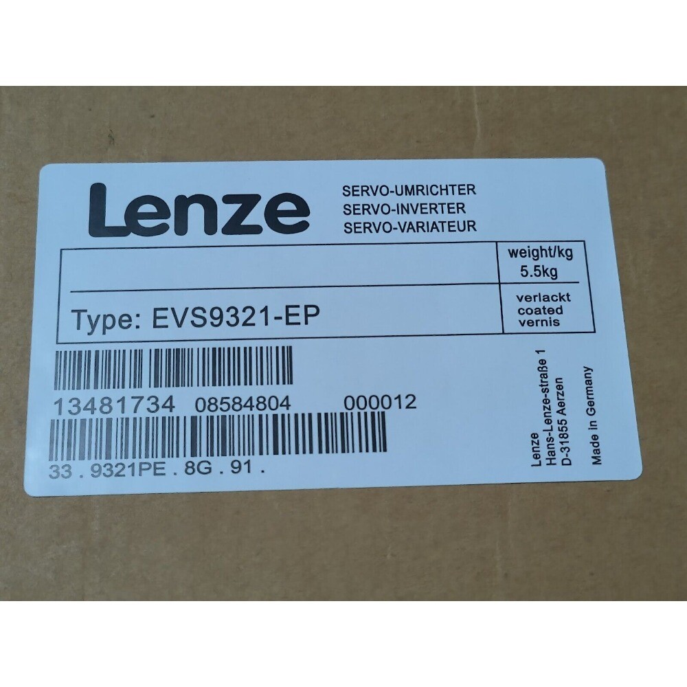 New Lenze EVS9321-EP Servo Inverter Free Expedited Shipping 12-Month Warranty