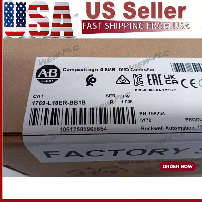 2022 New AB 1769-L18ER-BB1B CompactLogix 0.5MB DI/O Controller US Free Tax