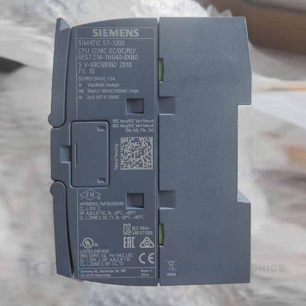 New 6ES7 214-1HG40-0XB0 Siemens SIMATIC S7-1200 CPU Module 6ES7214-1HG40-0XB0