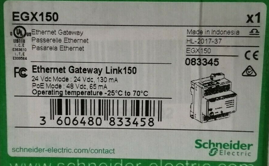 EGX150 SCHNEIDER ELECTRIC TELEMECANIQUE ETHERNET GATEWAY, LINK 150, 2 ETHERNET P