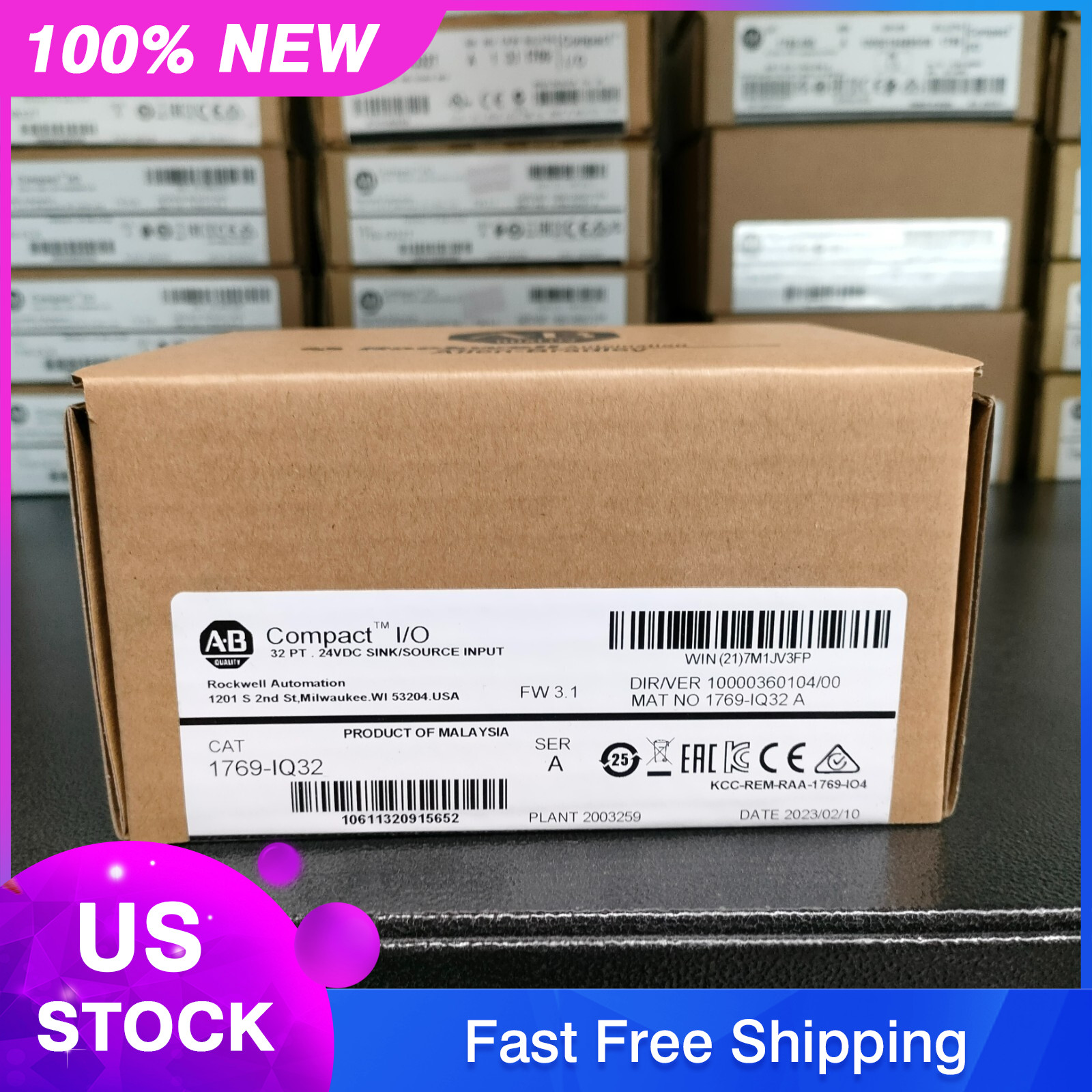 New Sealed Allen Bradley 1769-IQ32 / A CompactLogix 24V DC Input Module 1769IQ32