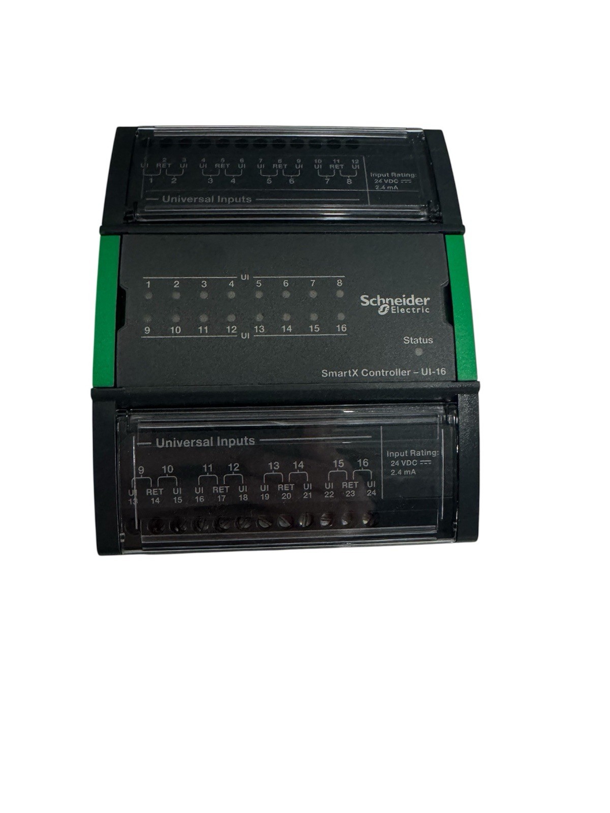 SCHNEIDER UI-16 SMART CONTROLLER SXWUI16XX10001 w/ TB-I/O-W1 Base