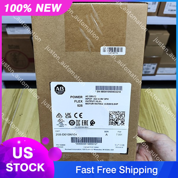 Allen‑Bradley 25B‑D010N104 Brand New PowerFlex 525 Compact AC Drive