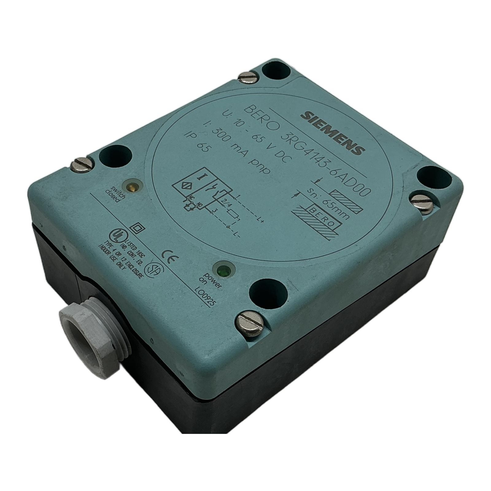 BERO 3RG4143-6AD00 SIEMENS, Siemens Inductive Proximity Switch 65mm 10-65V DC…